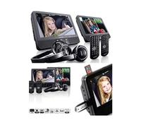 Lecteur DVD portable - - DVP-939 - 2 écrans 9 pouces - USB - SD/MMC - Batterie rechargeable