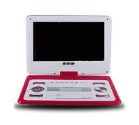 Lecteur DVD Portable, HD grand écran 14 pouces lecteur DVD vidéo carte de support Dvd Portable jeu de disque U déplacer haut-parleur MP3 prise en charge Consoles de jeu TV numérique(Rot)