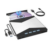 Lecteur DVD Portable, Lecteur Blu-Ray Externe 4K for Ordinateur Portable, USB 3.0, graveur CD/DVD RW