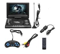 Lecteur DVD Portable, Lecteur DVD De Voiture À Domicile De 9,8 Pouces VCD CD Jeu Lecteur TV Adaptateur Radio USB Prise En -A3