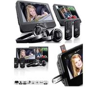 Lecteur DVD portable - LENCO - DVP-939 - 2 écrans 9 pouces - USB - SD/MMC - Batterie rechargeable