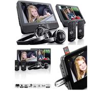 Lecteur DVD portable - LENCO - DVP-939 - 2 écrans 9 pouces - USB - SD/MMC - Batterie rechargeable