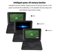 Lecteur DVD Portable - Qiilu - 13.9 Po - Écran HD 10,1 pouces - Résolution 800x480 - Multifonctionnel