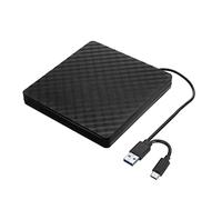 Lecteur DVD Portable USB 3.0 Type-C Graveur DVD Externe Graveur Enregistreur DVD RW Lecteur Optique Lecteur CD/DVD ROM Mac OS Windows XP/7/8/10 (Couleur : Noir)