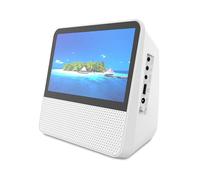 Lecteur DVD Portable VCD CD Bluetooth 5.1, Haut-parleurs HD, USB AUX, Télécommande, Blanc, Puce SANYO, pour Maison et Enfants