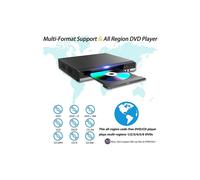 Lecteur DVD pour système home cinéma avec conversion ascendante HDMI et audio RCA