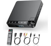 Lecteur DVD pour TV 1080P, Lecteur DVD HDMI/AV et USB/Carte TF, Câble et Télécommande, Mini CD Player Couverture multizone