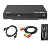 Lecteur DVD pour TV DVDCD MP3 MP4 avec Prise USB Sortie HDMI et AV (câble HDMI et AV Inclus) télécommande (sans Blu-Ray)