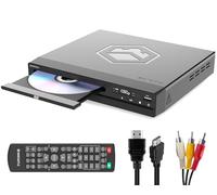 Lecteur DVD pour TV, Lecteur DVD HDMI Multizone - OAKCASTLE CD/DVD Player | Lecteur DVD pour Television avec USB, CD & MP3 - 1080P Lecture Multirégionale, Câble HDMI, RCA, Télécommande Inclus - DVD100