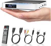 Lecteur DVD pour TV,Mini Lecteur DVD HDMI,Lecteur DVD pour Toutes Les Régions,Petit Lecteur DVD pour TV,Mémoire de Point d'Arrêt,(MD115W-04DE)