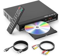 Lecteur DVD pour TV, Upscaling 1080P, DVD/CD / MP3 avec Prise USB, Sortie HDMI et AV (câble HDMI et AV Inclus), télécommande