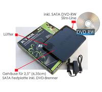 Lecteur DVD-RW USB Externe Avec Boîtier Pour Disque Dur 2,5" 6,35cm