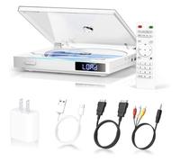 Lecteur DVD Super Petit, avec Haut-Parleur HiFi Intégré, Region Free CD/DVD Player pour TV avec Sortie HDMI RCA,Memory Playback