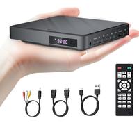 Lecteur DVD TV, Lecteur DVD HDMI avec entrées USB/TF, Correction d'erreur, avec câble HDMI/RCA Gratuit, Multizone, Réduction du Bruit