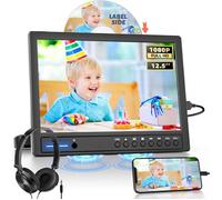 Lecteur DVD Voiture Arafuna 12,5 Pouces HD avec Écouteurs et Support Appuie-tête