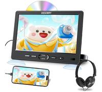 Lecteur DVD Voiture DESOBRY 10,5 Pouces Portable avec Casque et HDMI