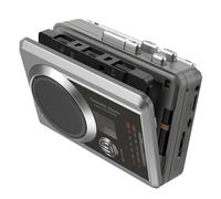 Lecteur enregistreur cassette portable et radio AM/FM, lecteur cassette compact avec prise casque 3,5 mm, haut-parleur intégré, alimentation par batterie/USB