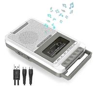 Lecteur-enregistreur de cassettes, enregistrement sur cassette/USB/carte SD via microphone, conversion de cassettes portables en musique MP3