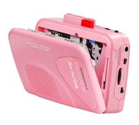 Lecteur Enregistreur de Cassettes Portable, Radio AM/FM, Haut-Parleur Intégré, Prise Casque, Clip Ceinture Inclus