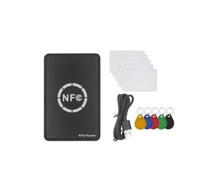 Lecteur/Enregistreur de Puce Intelligente RFID NFC + Carte 5XCUID + Porte-Clés UID Duplicateur RFID Copie D'Étiquette Clone ID Clé IC Badge Copieur