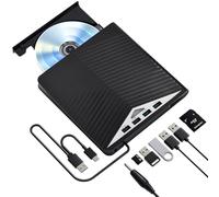 Lecteur Externe, Lecteur Portable, USB 3.0 External CD DVD Player avec Sac, Enregistreur Ultra Haute Définition, Enregistreur Ultra Haute Définition pour Win