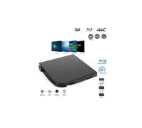 Lecteur externe noir portable 4k 3d blu-ray usb 3. 0 type-c graveur de cd/dvd hd pour pc/mac de bureau