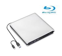 Lecteur Graveur Blu Ray Externe CD DVD 3D 4K USB 3.0 Portable Lecteur Blu-Ray graver Slim BD CD DVD-ROM ROM ,argent