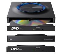 Lecteur Graveur Blu-ray Externe USB 3.0 Type-C Portable 3D 4K BD DVD CD avec Hub 3 Port USB 2.0 et Lecteur SD pour PC Laptop Mac