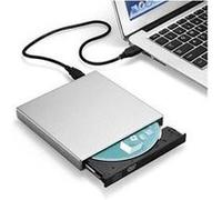 Lecteur/graveur cd-dvd-rw usb pour mac et pc branchement portable externe (argent) G