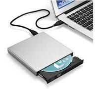 Lecteur/Graveur CD-DVD-RW USB pour PC ASUS VivoBook Branchement Portable Externe (ARGENT) Autre