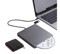 Lecteur Graveur DVD/CD Externe SuperDrive USB-C USB de Type C pour MacBook Air/iMac/Mac Pro/Ordinateur/Ordinateur Portable avec Mac OS/Windows/XP/Vista avec Port USB-C 13.8x13.8x1.6cm gris