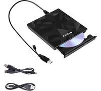 Lecteur Graveur Externe CD-DVD Type-C USB 3.0 câble rallongé et câble d’alimentation de secours ordinateur de bureau Blu-ray Drive Compatible withMac MacBook Pro compatible Windows11/10/8/7/Vista/XP