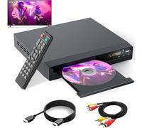 Lecteur HD DVD, lecteurs CD pour la Maison, lecteurs DVD pour la télévision, câble HDMI et RCA Inclus, Conversion en HD 1080p, Toutes régions, mémoire de Pause, PAL/NTSC intégré, USB 2.0