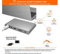 Lecteur Hub Usb C,Adaptateur De Type C Station D'Accueil W Power Delivery Charge,Usbc 5Gbps Données,4K Hdmi,3Xusb 3.1 Ports,Vga,Etc. Space Gray