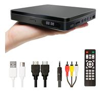 Lecteur Mini DVD Compact HD 1080p - Lecteur DVD/CD pour Maison avec Câbles RCA/HDMI, Télécommande, Mémoire de Point d'Arêt, PV/NTSC