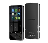 Lecteur MP3 1,8 pouces bluetooth avec enregistrement radio FM métal tactile HiFi Mini baladeur portable MP4 musique sans perte, 32 Go, Bluetooth