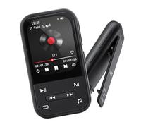 Lecteur MP3 128 Go, Clip MP3 avec Bluetooth 5.3, Lecteur de Musique Portable avec Radio FM, enregistreur Vocal, podomètre, Design Mini idéal pour Le Sport, écouteurs Inclus,Noir