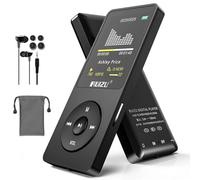 Lecteur MP3 16Go avec Bluetooth 5.3, Super léger (30 g), autonomie jusqu'à 80 h, écran 1,8", Parfait pour Sport, Enfants et Adultes, Prend en Charge Cartes TF jusqu'à 128 Go