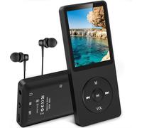 Lecteur Mp3 16Go-Longue Autonomie Jusqu'À 70 Heures De Lecteur De Musique Avec Écran De 1.8 Pouces, Radio Fm, Enregistrement, Mini Design, Ultra-Léger 30 G, Carte Tf Jusqu`À 128Go-Noir