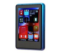 Lecteur MP3 4 Go avec Bluetooth 5.0, Lecteur MP3 à Réduction de Bruit avec écran Tactile Complet de 2,4 Pouces, Sortie Stéréo 3,5 Mm, Prend en Charge Une Carte Mémoire de 256 Go, (Bleu)