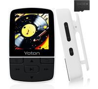 Lecteur Mp3 64 Go Avec Clip, Mini Musique Mp3 Bluetooth 5.2, Super Léger (28.5G),Son Hifi Sans Perte, Radio Fm, Chronomètre, Enregistreur, Podomètre, Etc., Avec Écouteurs, Blanc