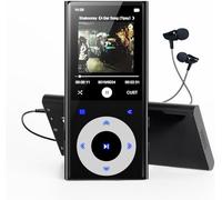Lecteur MP3 64 Go Bluetooth 5.3, 2,4" sans Perte Son Hi-FI Portable avec Haut-Parleur Casque, Enregistrement Vocal, Radio FM, Prise en Charge e-Book 128 Go Lecteur de Musique pour Le Sport et Les