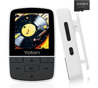 Lecteur Mp3 64 Go, Mini Musique Bluetooth De Sport Portable Avec Clip, Son Hifi Sans Perte, Radio Fm, Chronomètre, Enregistreur, Podomètre, Etc., Avec Écouteurs, Blanc[X182]
