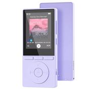 Lecteur MP3 64 Go, MP3 Bluetooth 5.3 avec Haut-Parleurs, Lecteur Musique, Enregistreur Vocal, Radio FM, Chaîne Hi-FI, Écouteurs, Écran Couleur 2,4 Pouces, Emplacement pour Carte TF 128 Go, Violet