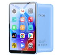 Lecteur MP3 64 GoLecteur MP3 ZAQE 80 Go Bluetooth, Lecteur MP4 Android écran Tactile 4 Pouces, Haut-parleurs intégrés, Compatible Google Play, Installation Gratuite d’Applications (Bleu-80GB)