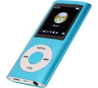 Lecteur Mp3 64G, Lecteur De Musique Mp3 À Écran De 1,8 Pouces Pour Les Études Sportives, Prise En Charge Mp3 Wma Flac Ape Aac Ogg Et Acelp, Écouteurs Inclus (Bleu)