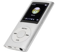 Lecteur MP3 64G, Lecteur de Musique MP3 à écran de 1,8 Pouces pour Les études Sportives, Prise en Charge MP3 WMA FLAC Ape AAC OGG et ACELP, écouteurs Inclus (Argent)