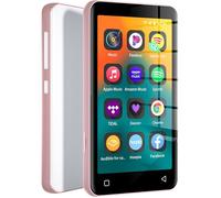 Lecteur MP3 80 Go avec Bluetooth et WiFi, MP3/MP4 écran tactile 4'', compatible Spotify, Spotify Kids, Tidal, Deezer (Rose-Blanc)