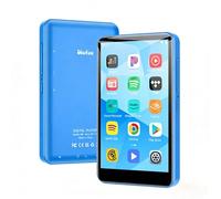 Lecteur MP3 80 Go Spotify, Lecteur MP3 Android avec Bluetooth et WLAN, Diofox 4,0 Pouces écran Tactile, Son HiFi, Amazon Music, Deezer, Radio FM, e-Book, Lecteur MP3 MP4 Bleu avec Haut-Parleur
