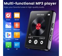 Lecteur MP3 à écran haute clarté de 2,4 pouces, 128 Go, Noir